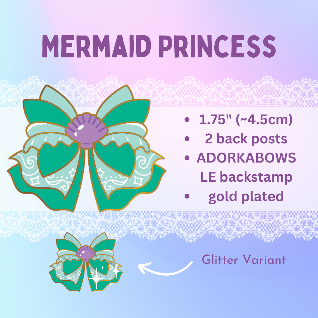 Royal Magic Bow Pin: Mermaid Princess - Image 3