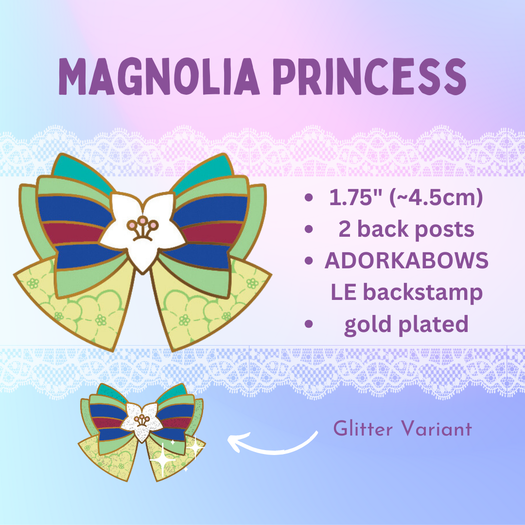 Royal Magic Bow Pin: Magnolia Princess - Image 3