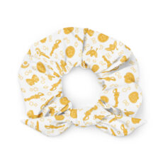 Gold Magical Power Pattern Recycled Scrunchie
