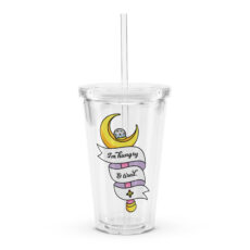I'm Hungry & Tired Clear plastic tumbler