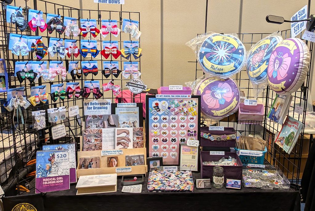 6' table set up from Arisia in January 2026